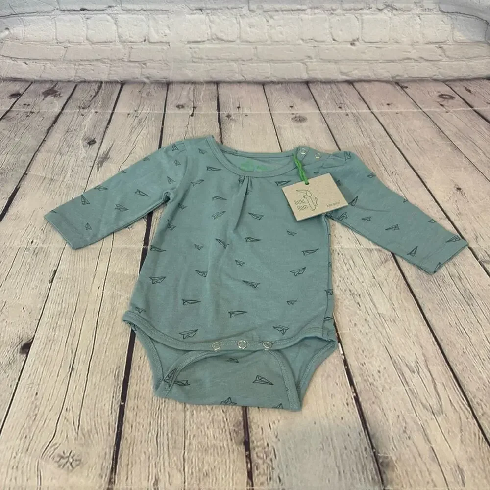 Kate Quinn Little Liam Paper Airplane Bodysuit